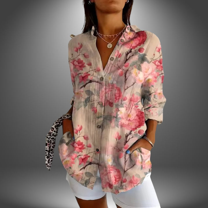 Sofia | Blusa Artigianale da Donna in Lino