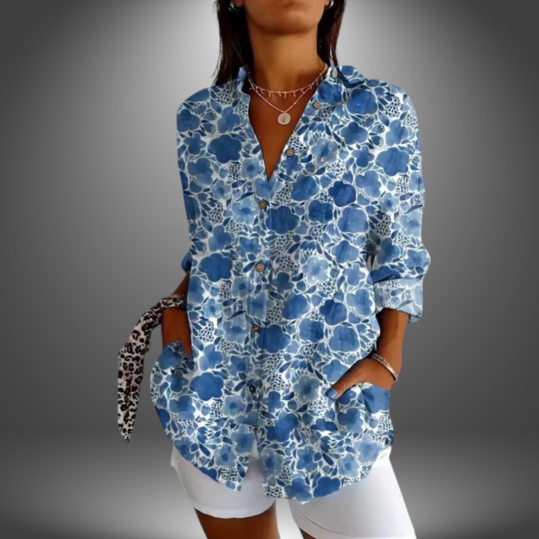 Sofia | Blusa Artigianale da Donna in Lino