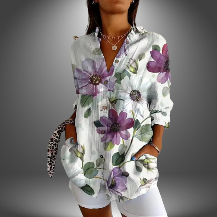 Sofia | Blusa Artigianale da Donna in Lino