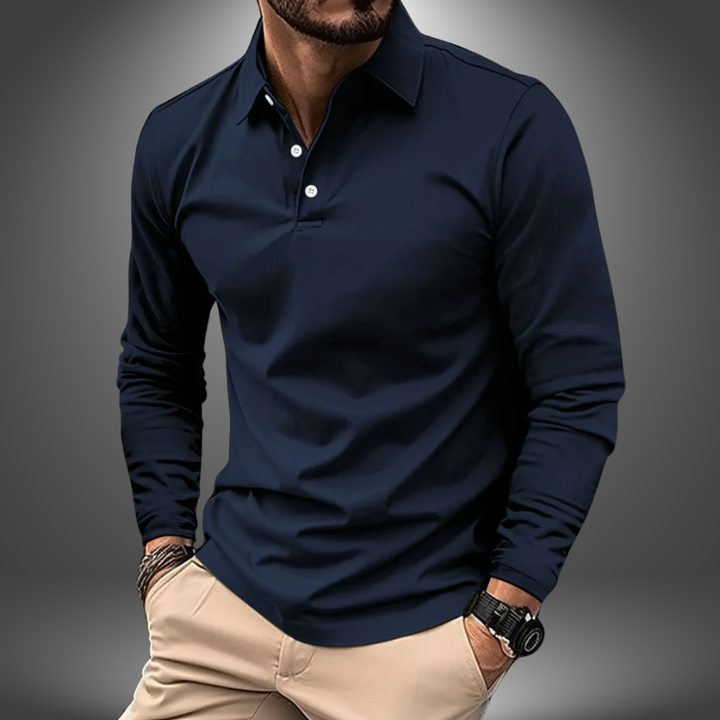 Diego | Polo a maniche lunghe elegante Fatta a Mano