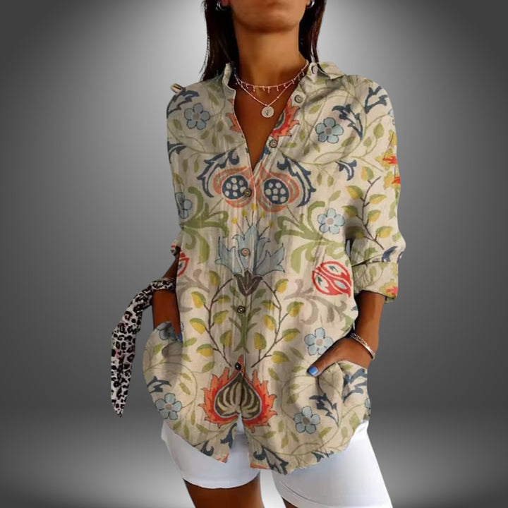 Sofia | Blusa Artigianale da Donna in Lino