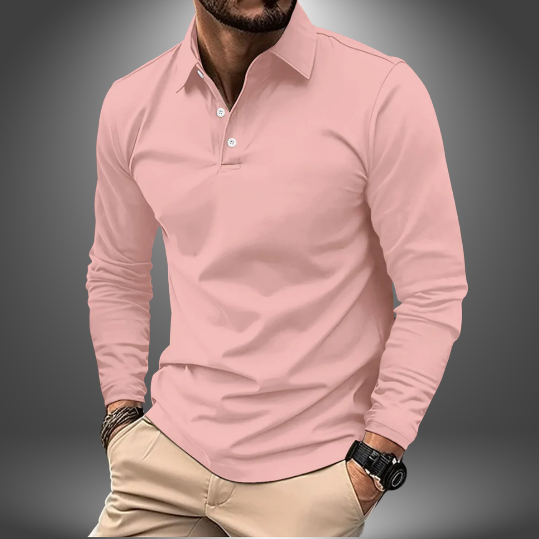 Diego | Polo a maniche lunghe elegante Fatta a Mano