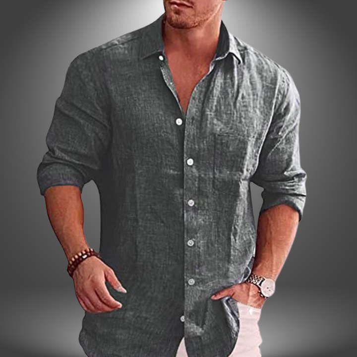 Riki | Camicia Classica in lino da Uomo