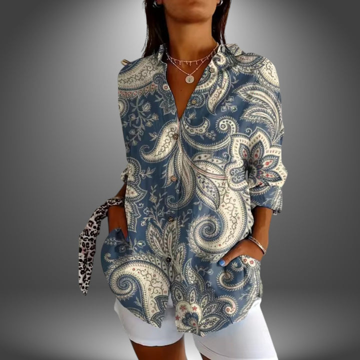 Sofia | Blusa Artigianale da Donna in Lino