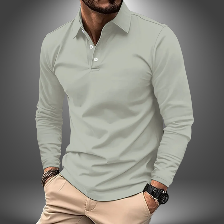 Diego | Polo a maniche lunghe elegante Fatta a Mano