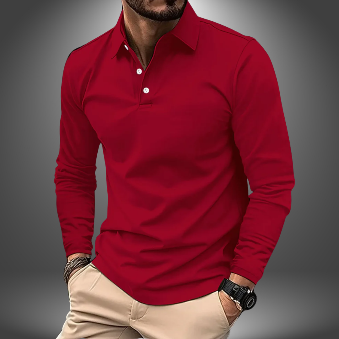 Diego | Polo a maniche lunghe elegante Fatta a Mano