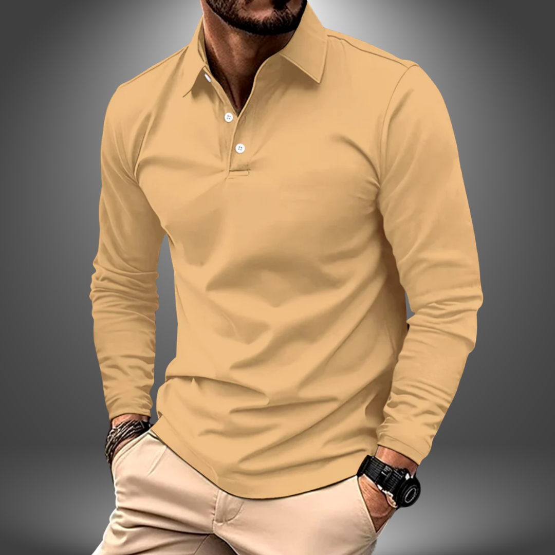 Diego | Polo a maniche lunghe elegante Fatta a Mano