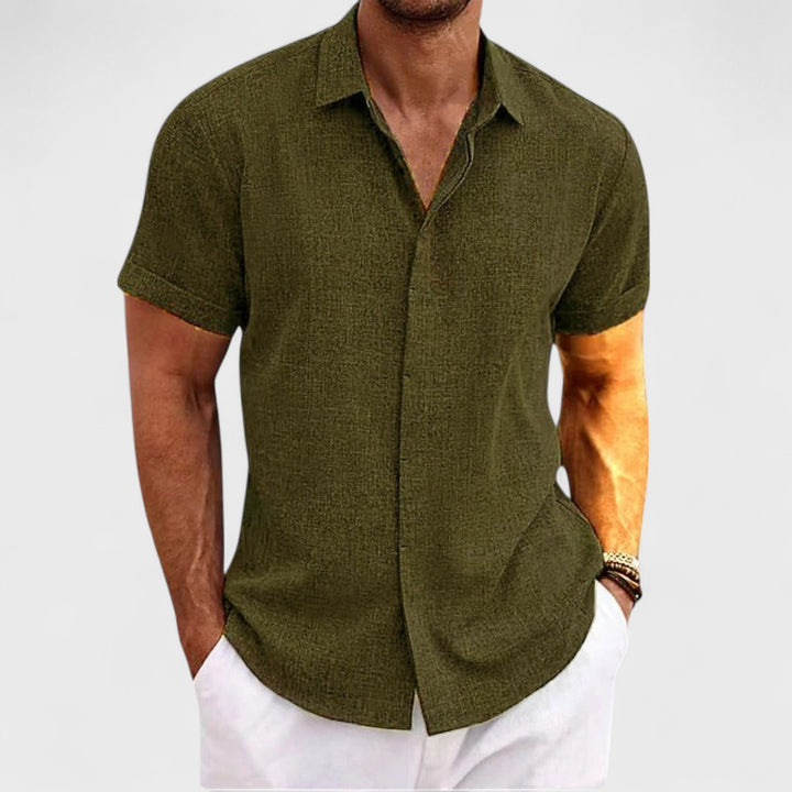 Oscar | Camicia in Cotone Artigianale da Uomo