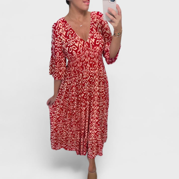 Louise | Abito Boho Premium con Ricami Fatti a Mano