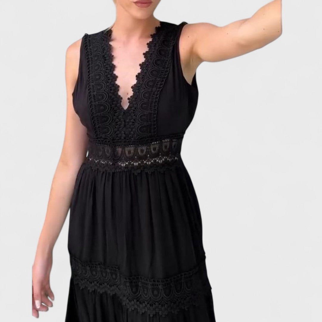 Paola | Abito Midi Senza Maniche in Stile Boho Fatti a Mano