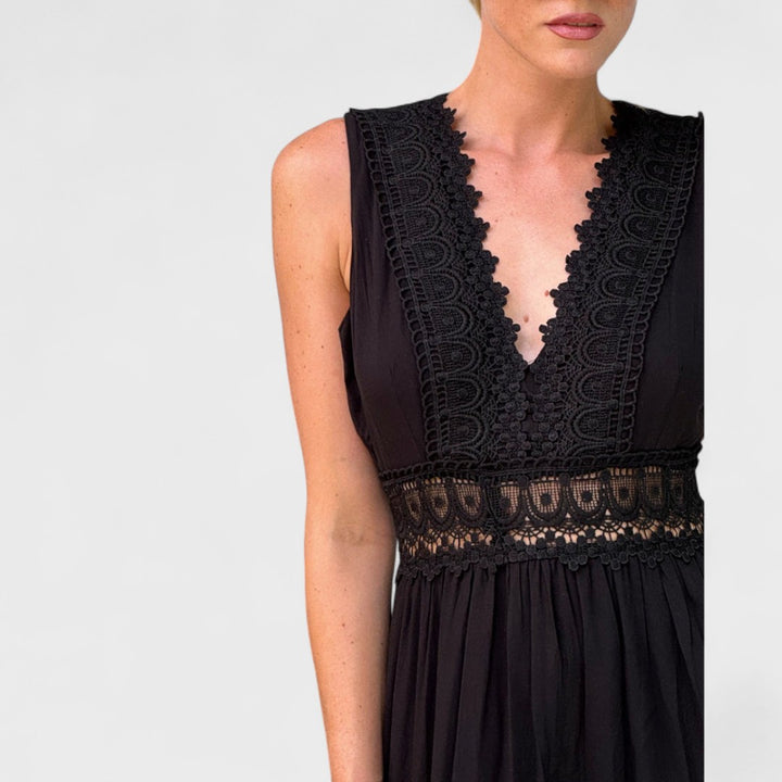 Paola | Abito Midi Senza Maniche in Stile Boho Fatti a Mano