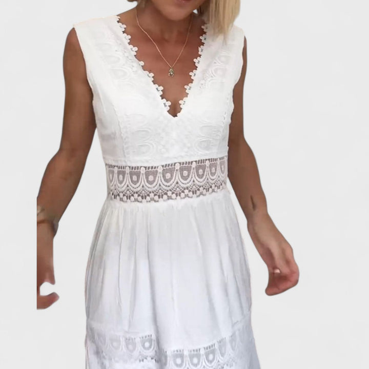 Paola | Abito Midi Senza Maniche in Stile Boho Fatti a Mano