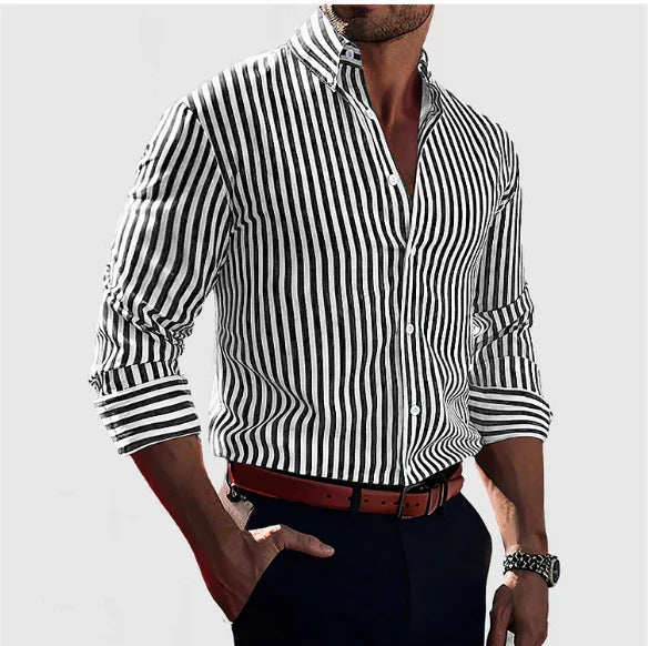 Alfonso | Camicia Artigianale a Righe da Uomo