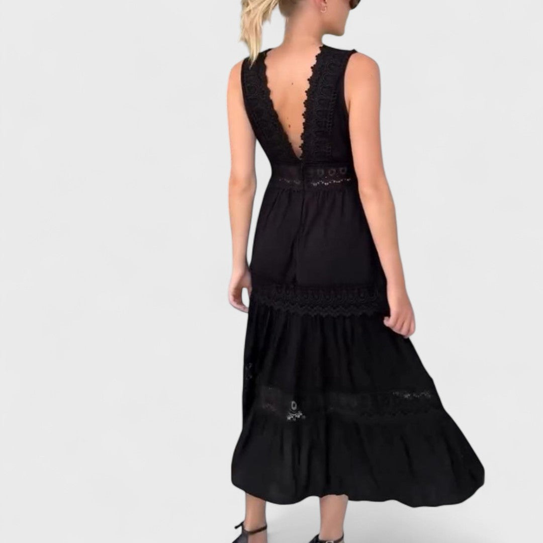 Paola | Abito Midi Senza Maniche in Stile Boho Fatti a Mano