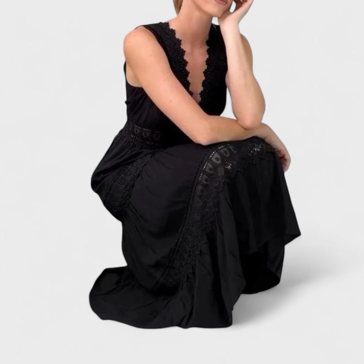 Paola | Abito Midi Senza Maniche in Stile Boho Fatti a Mano