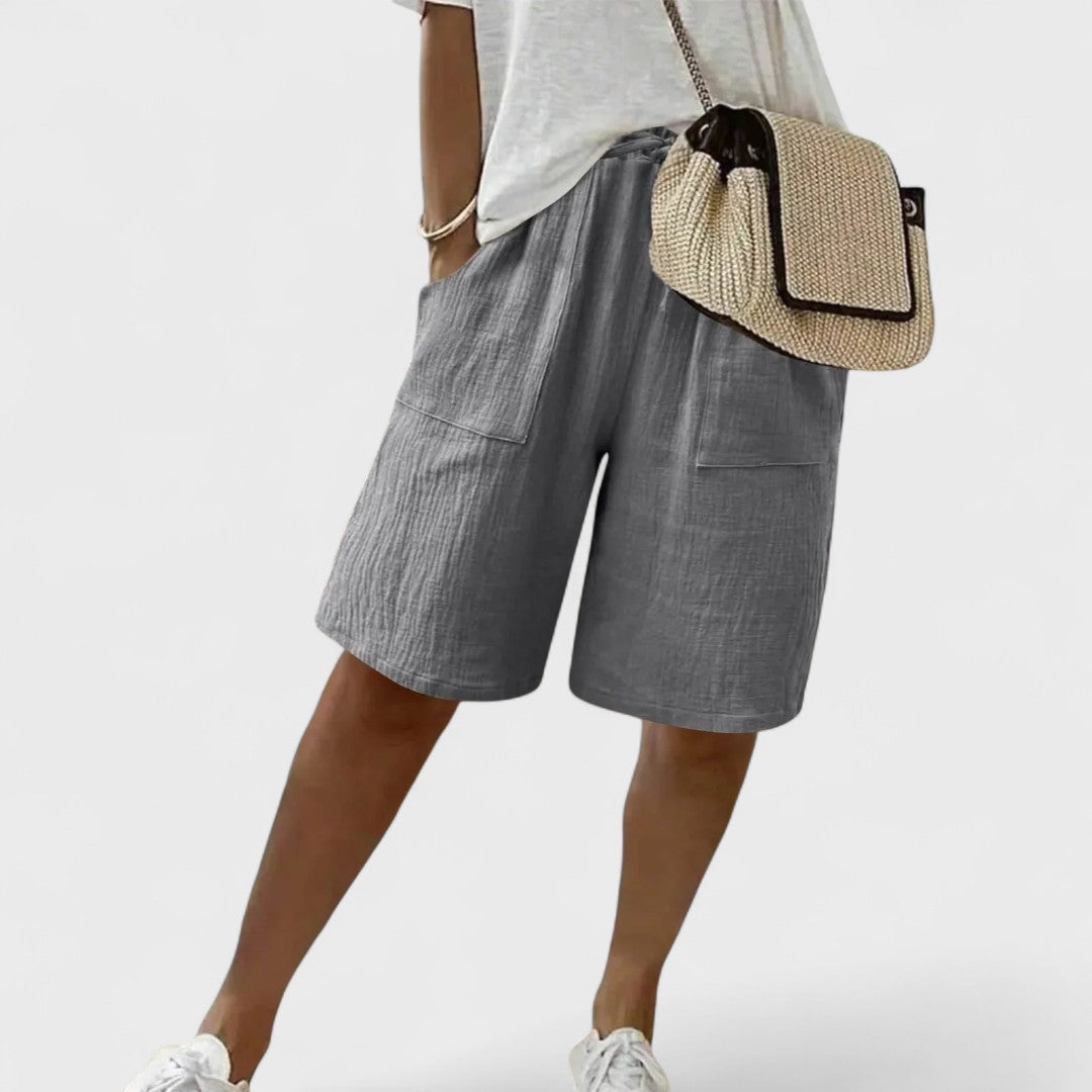 Mayalora | Pantaloni Corti in Lino e Cotone da Donna