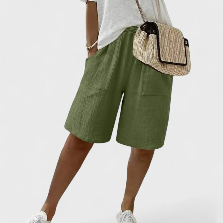 Mayalora | Pantaloni Corti in Lino e Cotone da Donna