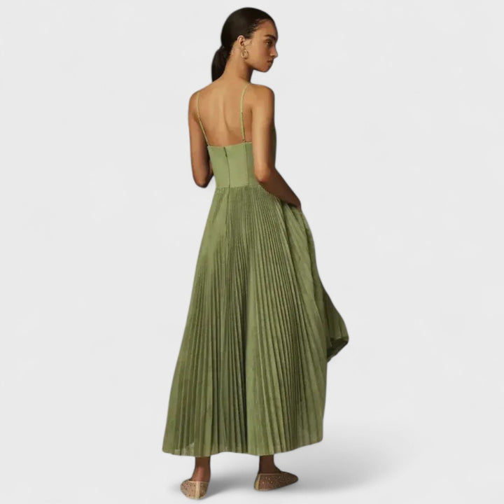 Isabella | Abito Midi Premium in Tulle Plissettato
