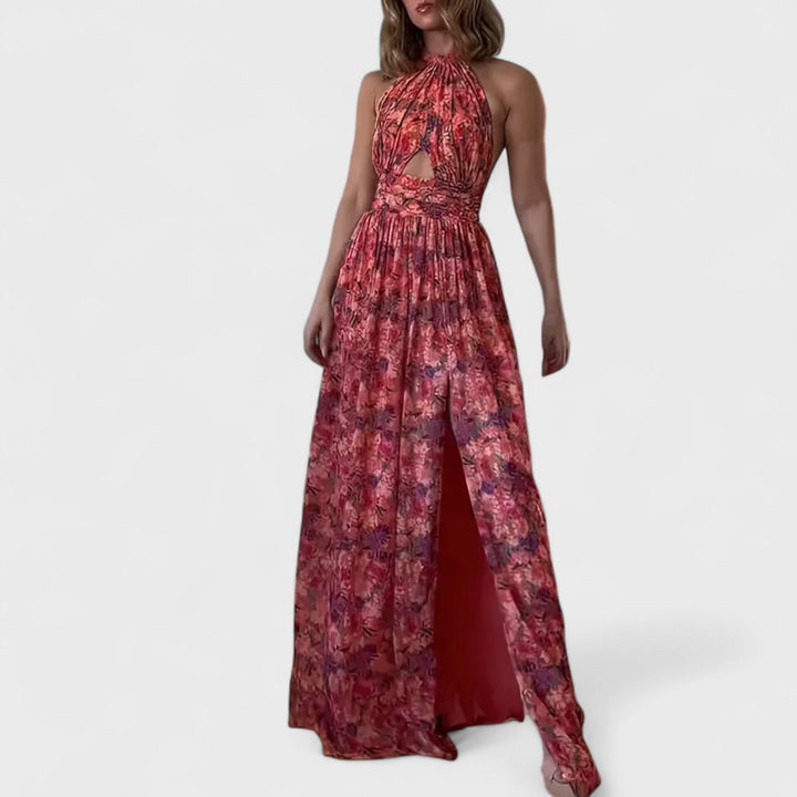 Isa | Abito Maxy Premium con Stampa Floreale