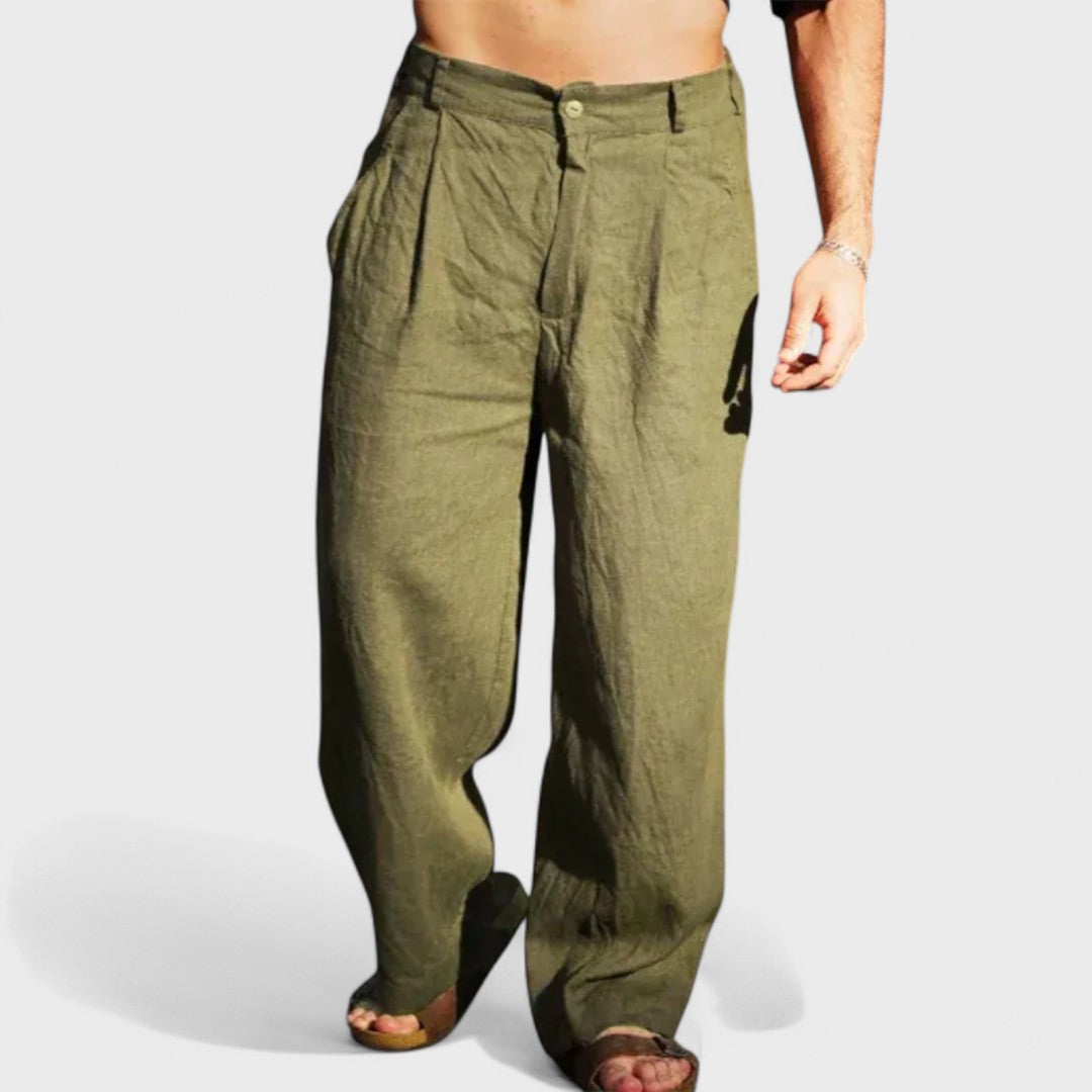 Nicola | Pantaloni in Lino Artigianale da Uomo