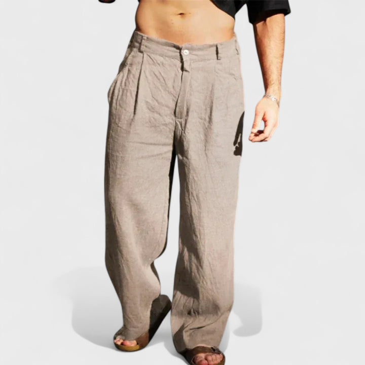 Nicola | Pantaloni in Lino Artigianale da Uomo