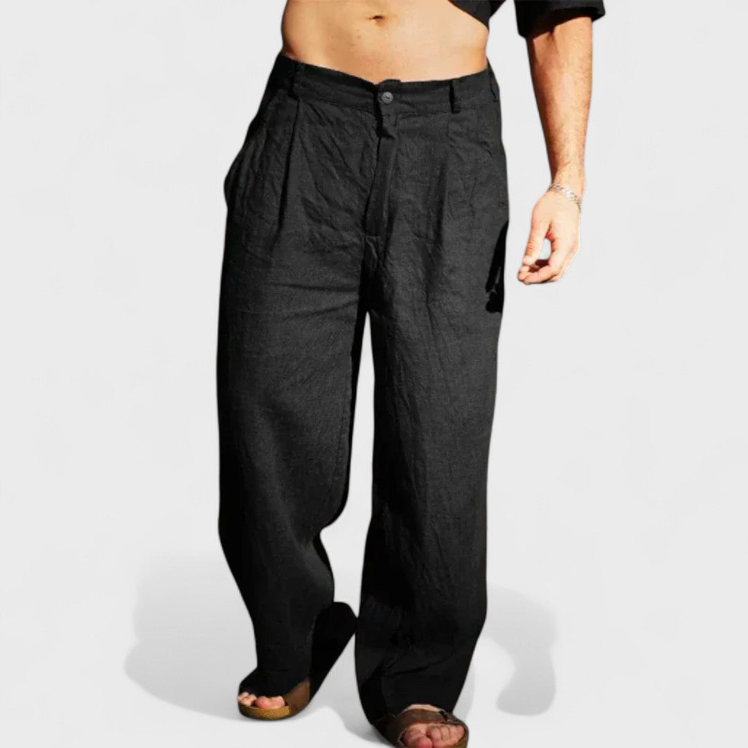 Nicola | Pantaloni in Lino Artigianale da Uomo