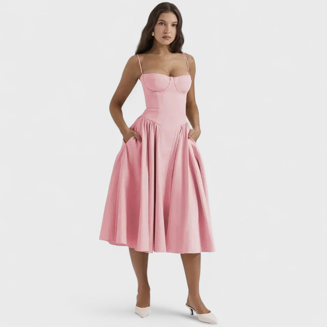 Kiki | Abito Midi Premium con Corsetto