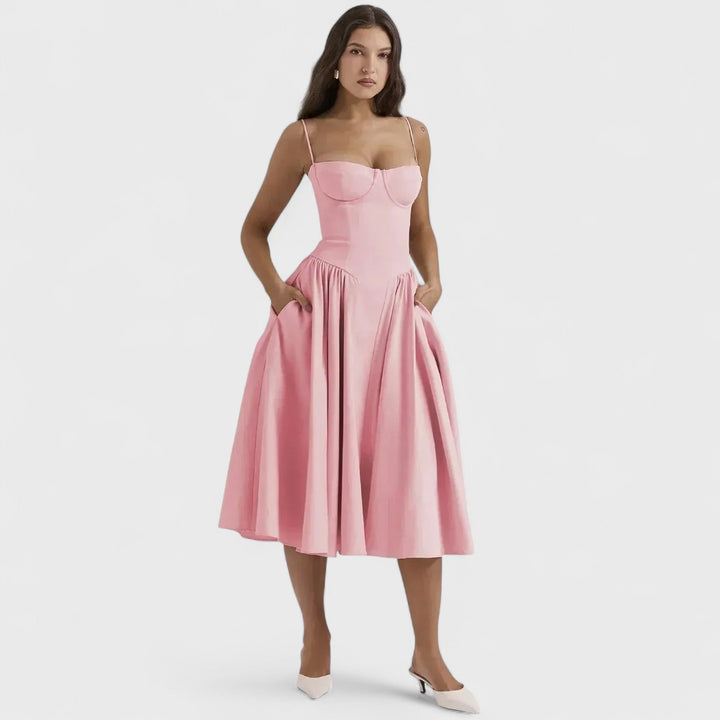 Kiki | Abito Midi Premium con Corsetto