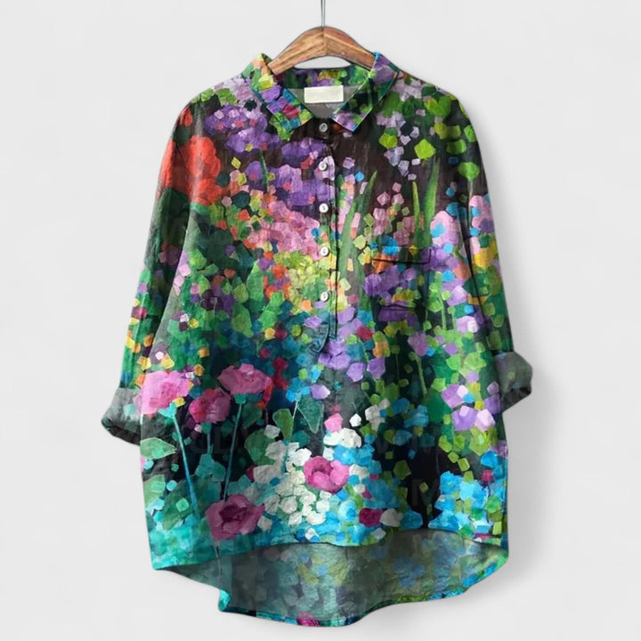 Virginia | Camicia Floreale Artigianale da Donna