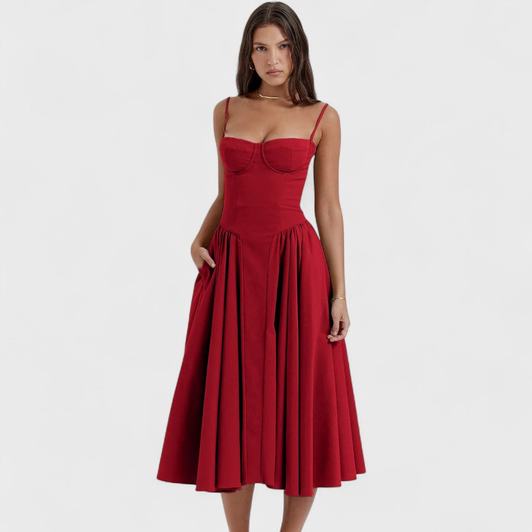 Kiki | Abito Midi Premium con Corsetto