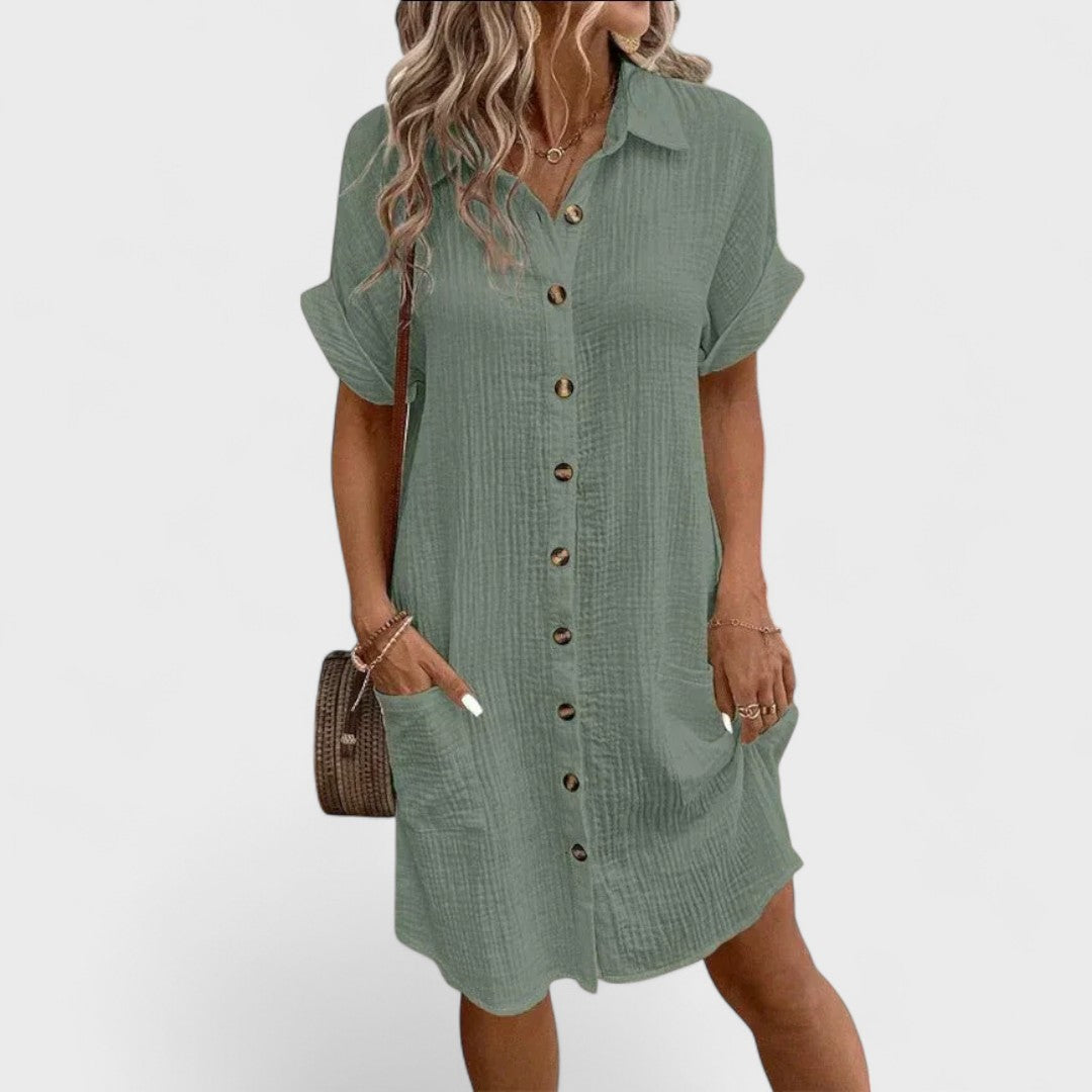 Emma | Vestito In Lino Artigianale da Donna