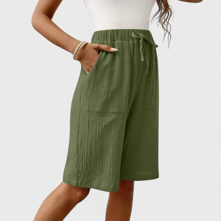Mayalora | Pantaloni Corti in Lino e Cotone da Donna