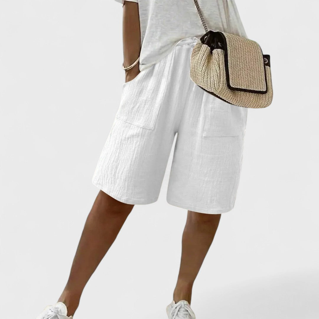 Mayalora | Pantaloni Corti in Lino e Cotone da Donna