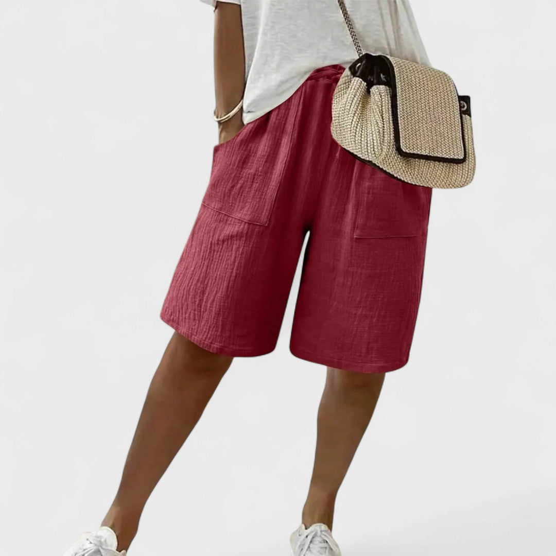 Mayalora | Pantaloni Corti in Lino e Cotone da Donna