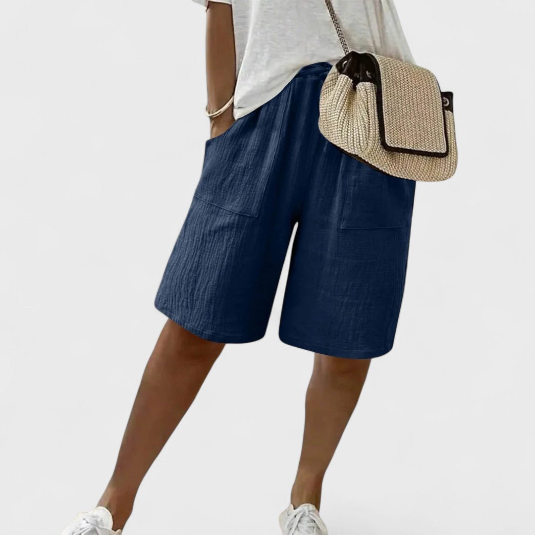 Mayalora | Pantaloni Corti in Lino e Cotone da Donna