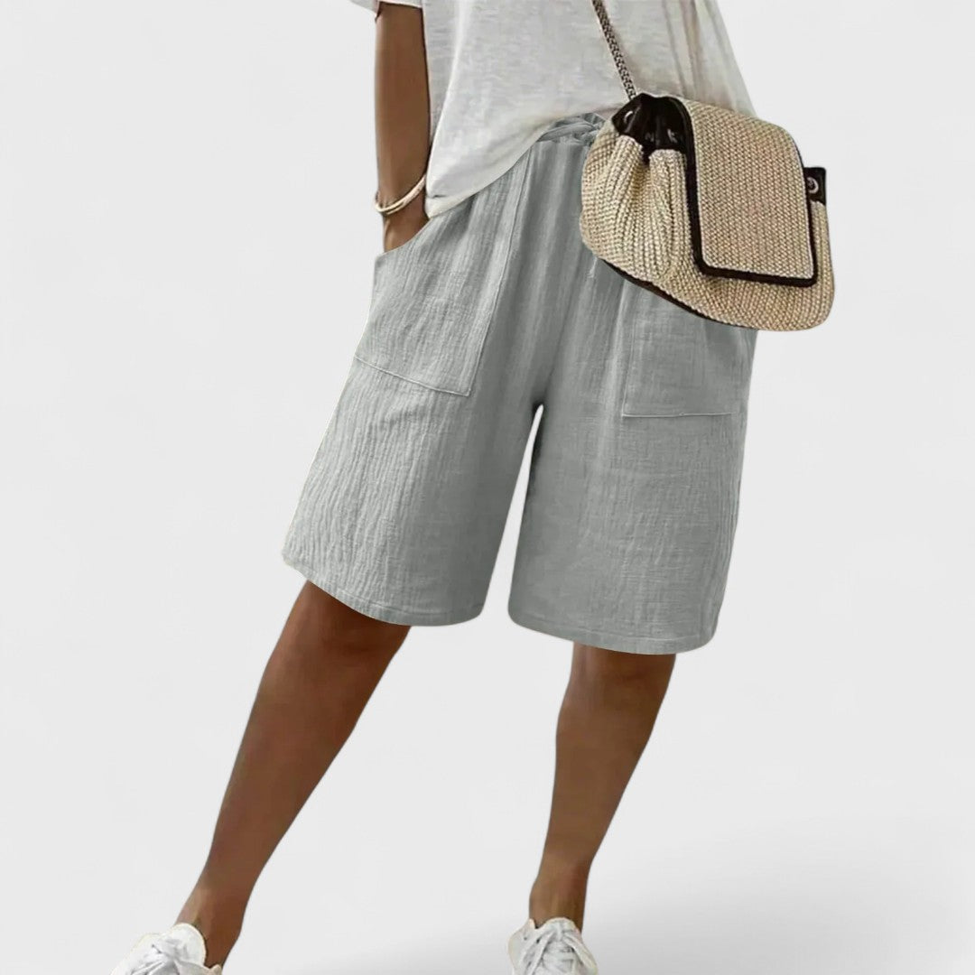 Mayalora | Pantaloni Corti in Lino e Cotone da Donna