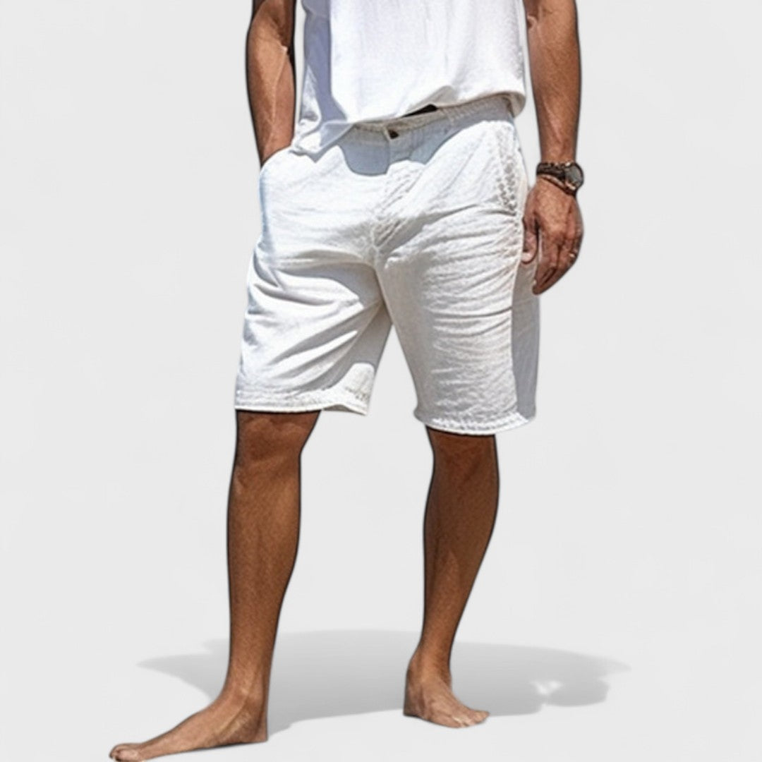 Fabrizio | Pantaloni Corti da Uomo in Lino Fatti a Mano e di Stile