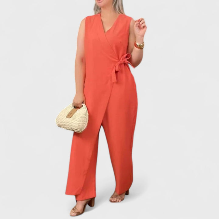 Bianca | Elegante tuta con scollo a V