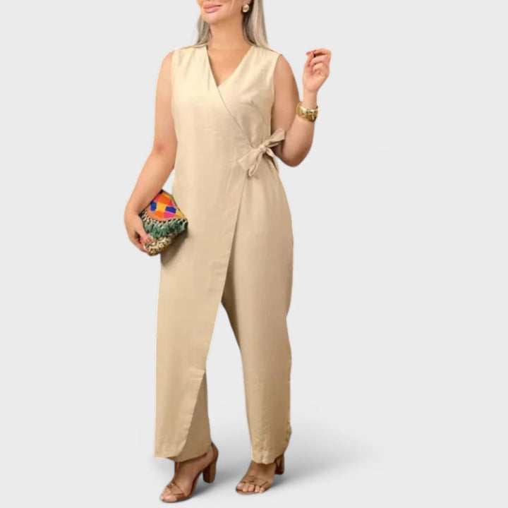 Bianca | Elegante tuta con scollo a V