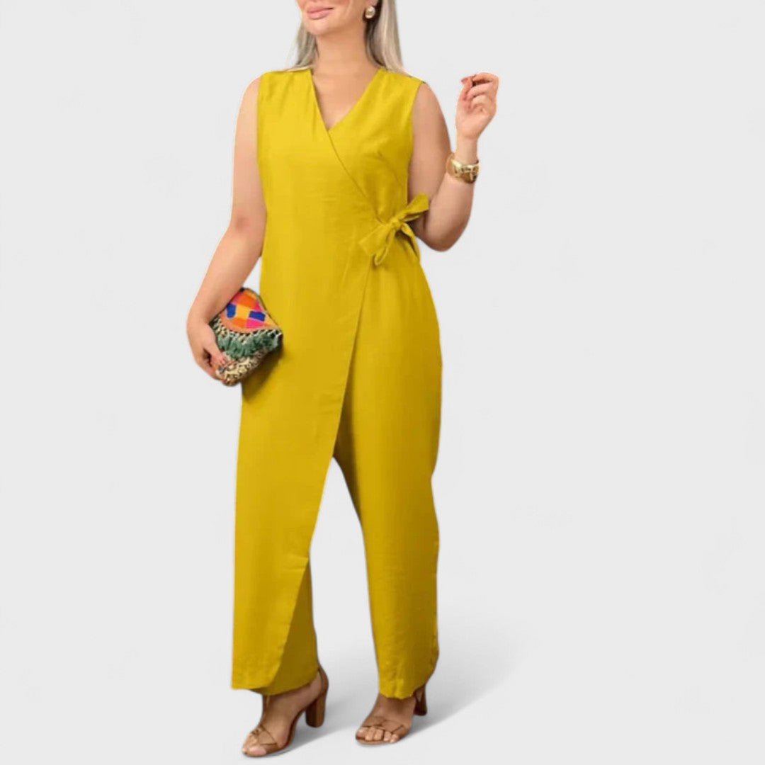 Bianca | Elegante tuta con scollo a V